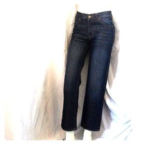 PD&C Dark Blue Denim Jeans Mid Rise Straight Women's Size 14